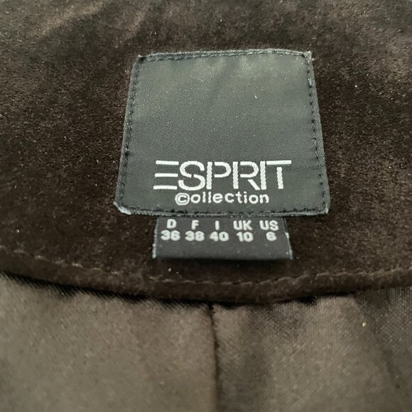 Esprit suede jacket brown with lining size US 6 sport chic - Picture 8 of 9